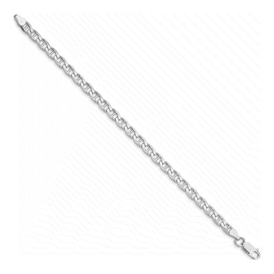 Sterling Silver 5.7mm Curb Flat Anchor Chain Bracelet – view 2