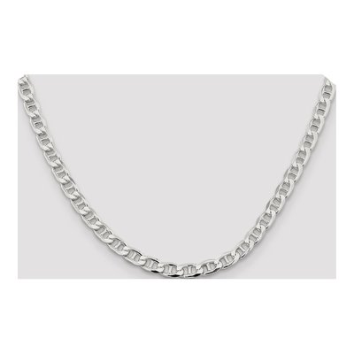 Sterling Silver 6.5mm Curb Flat Anchor Chain – view 4