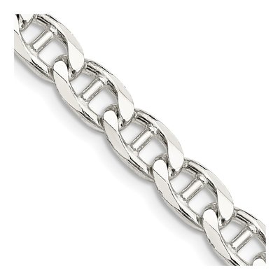 Sterling Silver 6.5mm Curb Flat Anchor Chain