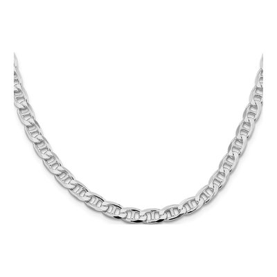 Sterling Silver 6.5mm Curb Flat Anchor Chain – view 2
