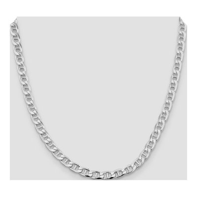 Sterling Silver 6.5mm Curb Flat Anchor Chain – view 4