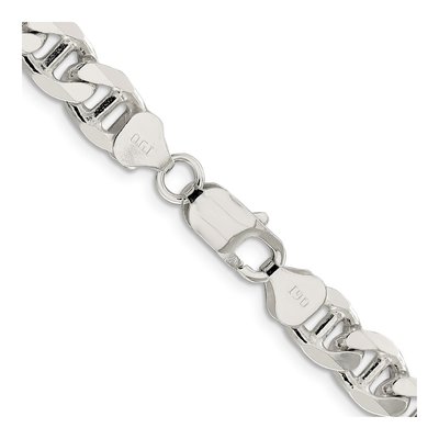 Sterling Silver 8.25mm Curb Flat Anchor Chain – view 3