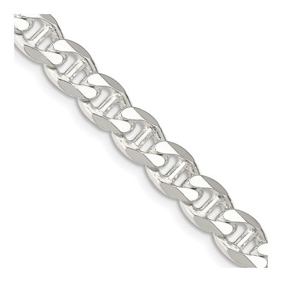 Sterling Silver 8.25mm Curb Flat Anchor Chain