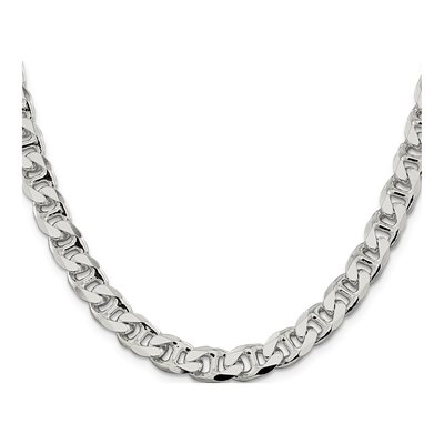 Sterling Silver 9mm Flat Anchor Chain – view 2
