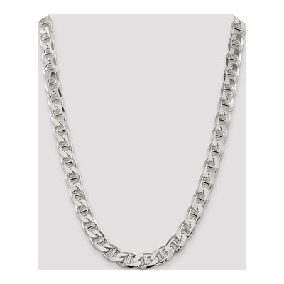 Sterling Silver 10.5mm Flat Curb Anchor Chain – view 4
