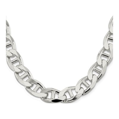 Sterling Silver 13.5mm Flat Anchor Chain – view 2