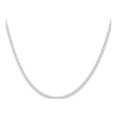 Sterling Silver 2.3mm Beveled Curb Chain – view 2