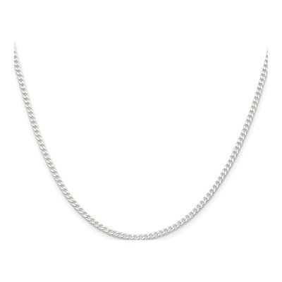 Sterling Silver 2.3mm Beveled Curb Chain – view 2