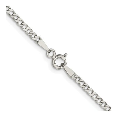 Sterling Silver 2.3mm Beveled Curb Chain – view 3