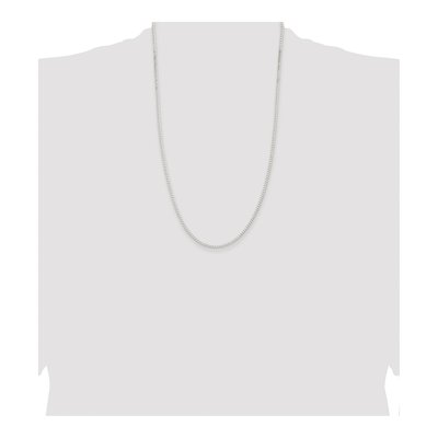 Sterling Silver 2.3mm Beveled Curb Chain – view 4