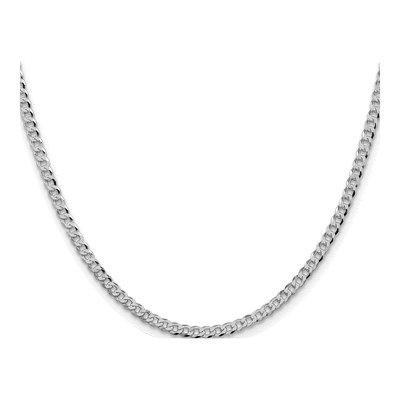Sterling Silver 3.2mm Beveled Curb Chain – view 2