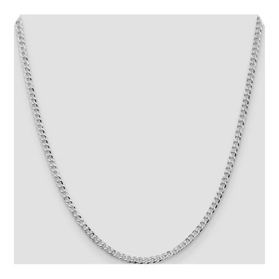Sterling Silver 3.2mm Beveled Curb Chain – view 4