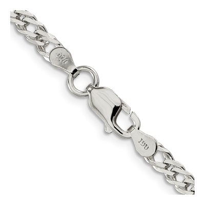 Sterling Silver 4mm Beveled Curb Chain – view 3
