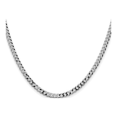 Sterling Silver 4mm Beveled Curb Chain – view 2