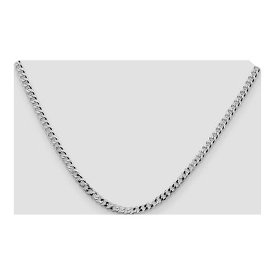 Sterling Silver 4mm Beveled Curb Chain – view 4