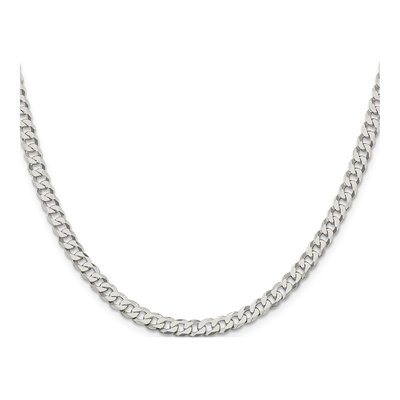 Sterling Silver 5mm Beveled Curb Chain – view 2