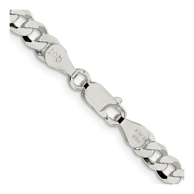 Sterling Silver 5mm Beveled Curb Chain – view 3
