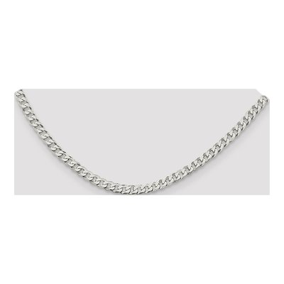 Sterling Silver 5mm Beveled Curb Chain – view 4