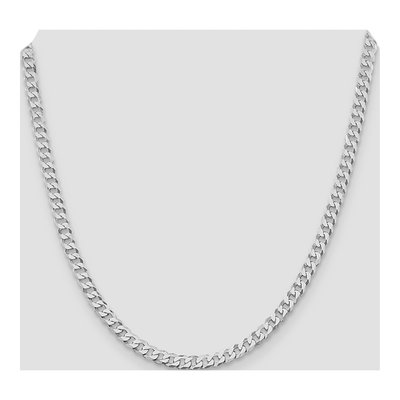 Sterling Silver 5mm Beveled Curb Chain – view 4