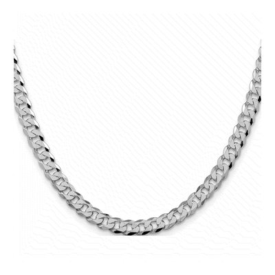 Sterling Silver 6mm Beveled Curb Chain – view 3