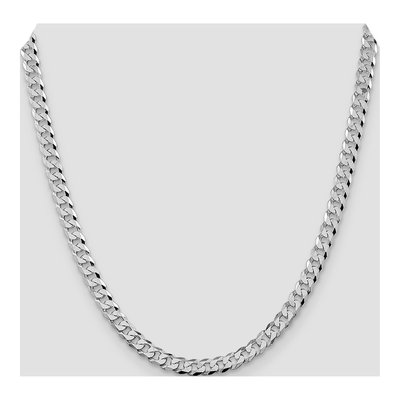 Sterling Silver 6mm Beveled Curb Chain – view 4