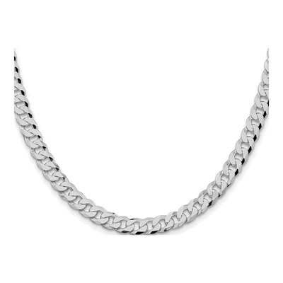Sterling Silver 7mm Beveled Curb Chain – view 3