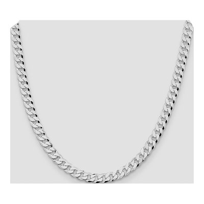 Sterling Silver 7mm Beveled Curb Chain – view 4