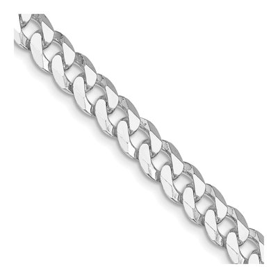 Sterling Silver 7mm Beveled Curb Chain