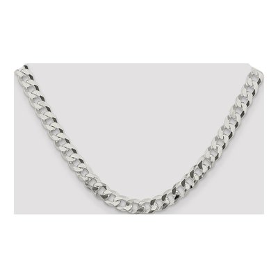 Sterling Silver 8.5mm Beveled Curb Chain – view 4
