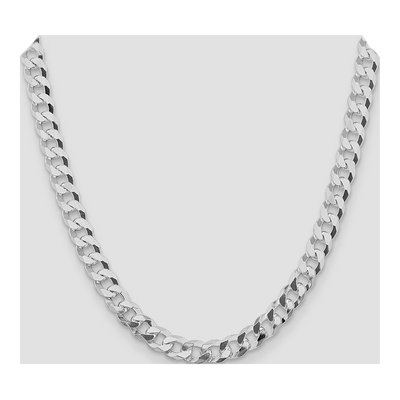 Sterling Silver 8.5mm Beveled Curb Chain – view 4