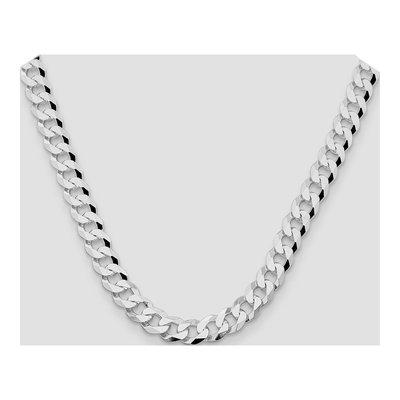 Sterling Silver 10.6mm Beveled Curb Chain – view 4