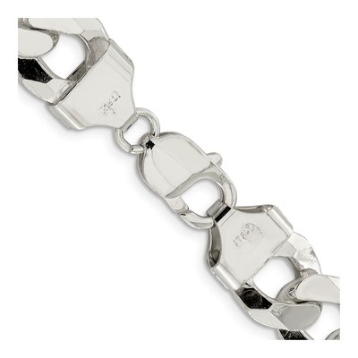 Sterling Silver 14mm Beveled Curb Chain – view 3