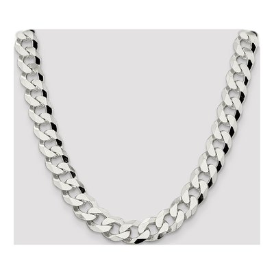 Sterling Silver 14mm Beveled Curb Chain – view 4