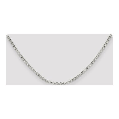 Sterling Silver 3mm Semi-Solid Rolo Chain – view 4