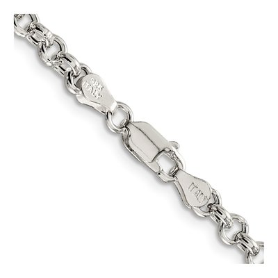 Sterling Silver 4.25mm Semi-Solid Rolo Chain – view 3