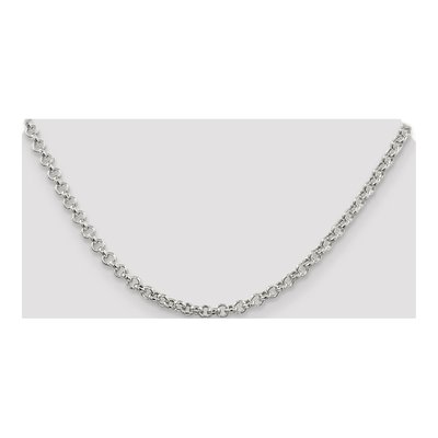 Sterling Silver 4.25mm Semi-Solid Rolo Chain – view 4