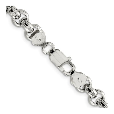 Sterling Silver 7.75mm Semi-Solid Rolo Chain – view 3