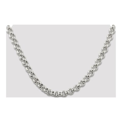 Sterling Silver 7.75mm Semi-Solid Rolo Chain – view 4