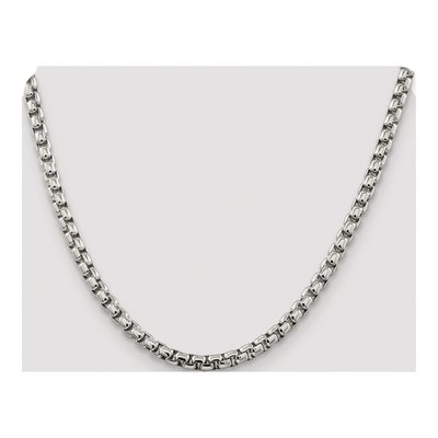 Sterling Silver 5.2mm Round Box Chain – view 4