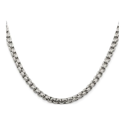 Sterling Silver 5.2mm Round Box Chain – view 2