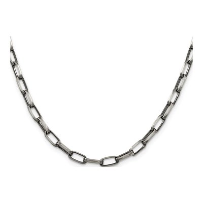 Sterling Silver 4.8mm Antiqued Open Link Chain – view 2