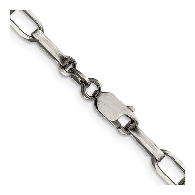 Sterling Silver 4.8mm Antiqued Open Link Chain – view 3