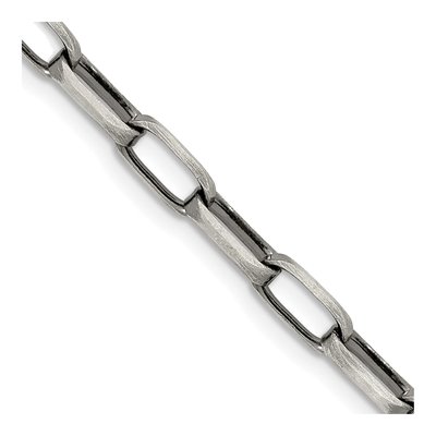 Sterling Silver 4.8mm Antiqued Open Link Chain