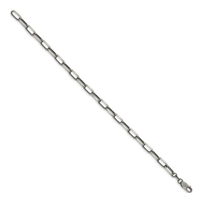 Sterling Silver 4.8mm Antiqued Open Link Chain Bracelet – view 2