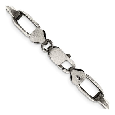 Sterling Silver 8mm Antiqued Open Link Chain – view 3