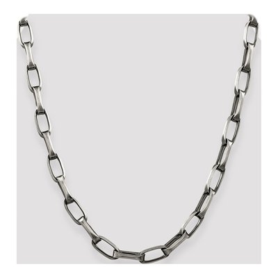 Sterling Silver 8mm Antiqued Open Link Chain – view 4