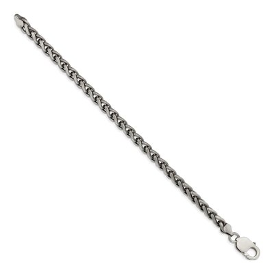 Sterling Silver 6mm Round Wheat Chain Bracelet – view 2