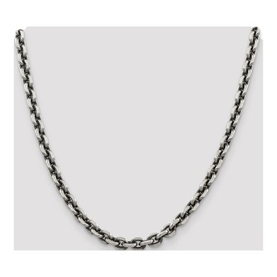 Sterling Silver 7mm Antiqued Open Link Chain – view 4