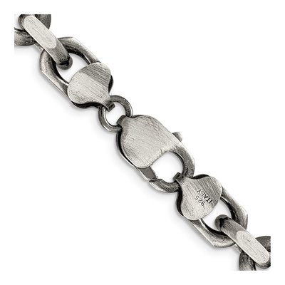Sterling Silver 8.6mm Antiqued Open Link Chain – view 3