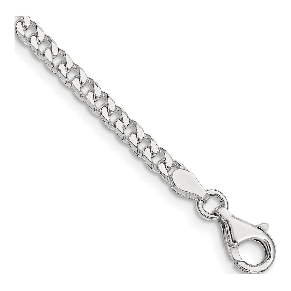Sterling Silver 3.15mm Curb Chain Bracelet